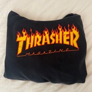 thrasher flame hoodie